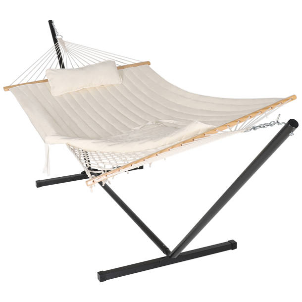 HOMHUM Double Spreader Bar Hammock with Stand & Reviews Wayfair
